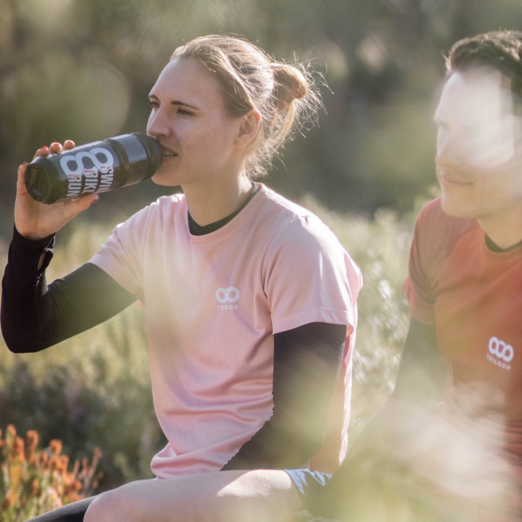 tee-shirt de running rose écoresponsable femme triloop
